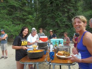 dishing up dinner on MS pic 1