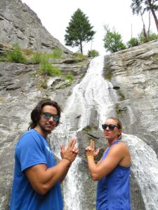 couple at golden creek falls