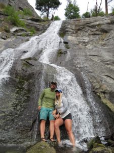couple at golden creek falls pic 2