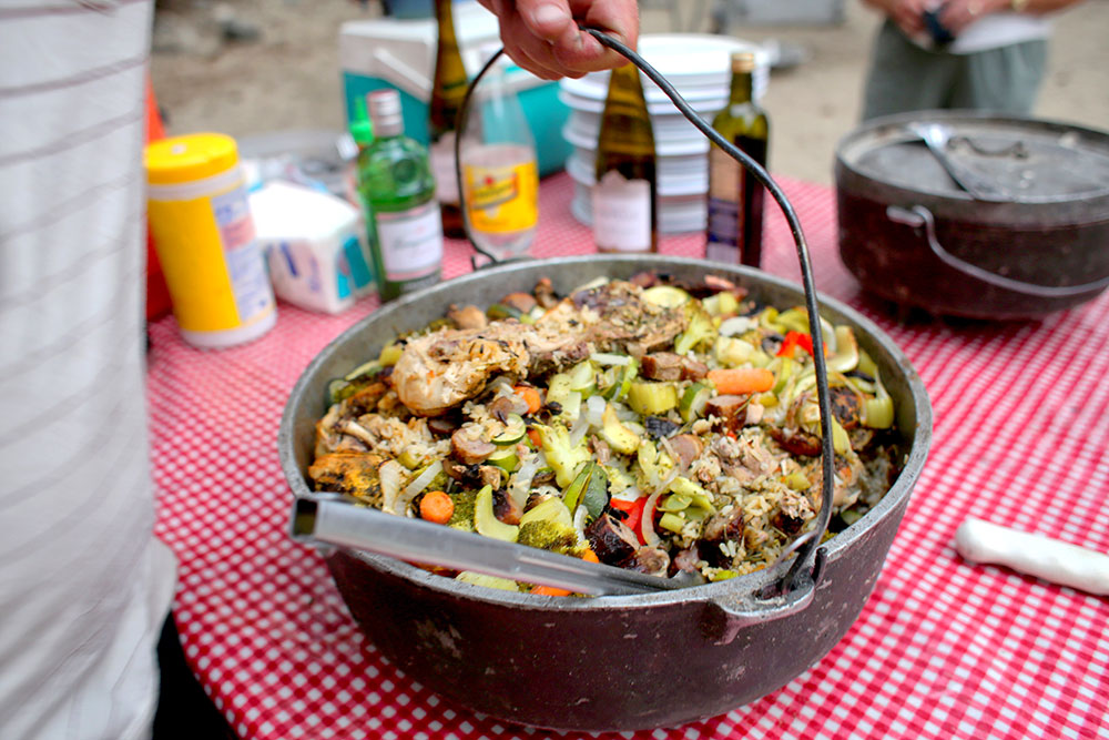 The famous HRE Game Hens, Wild Rice, & Veggies dish