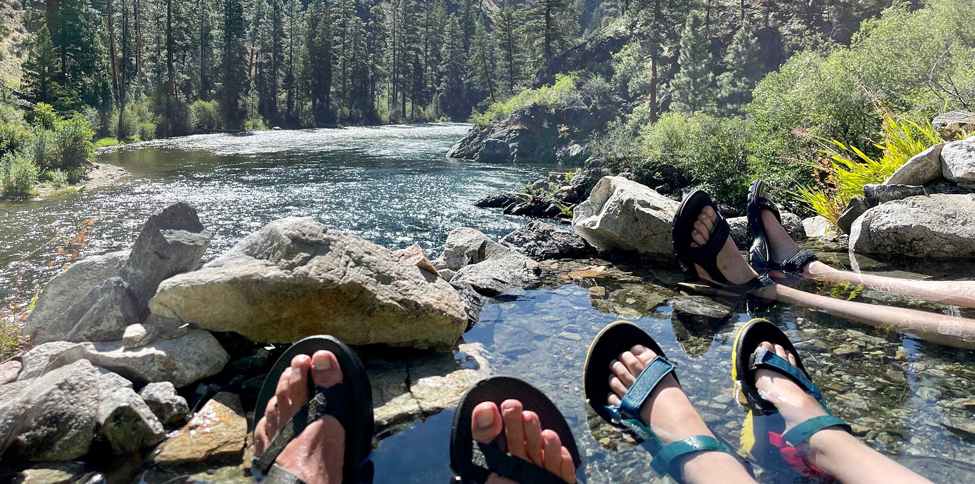 middle fork feet in hot spring